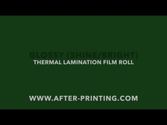Film de stratification brillante, film de stratification thermique BOPP, finition brillante