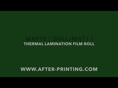 Film de laminage thermique mat, rouleau de laminage mat, rouleau de finition mat, laminage thermique BOPP