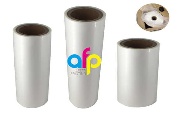 Film de stratification d'animal familier brillant, petit pain blanc de stratifié de courant ascendant de la double couronne latérale BOPP