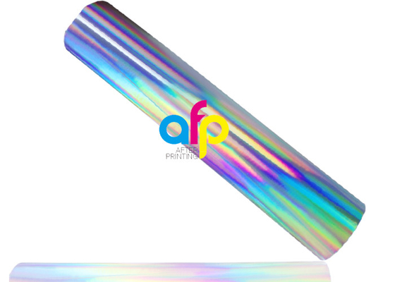 Aluminium d'estampillage chaud d'arc-en-ciel argenté avec le modèle olographe/laser