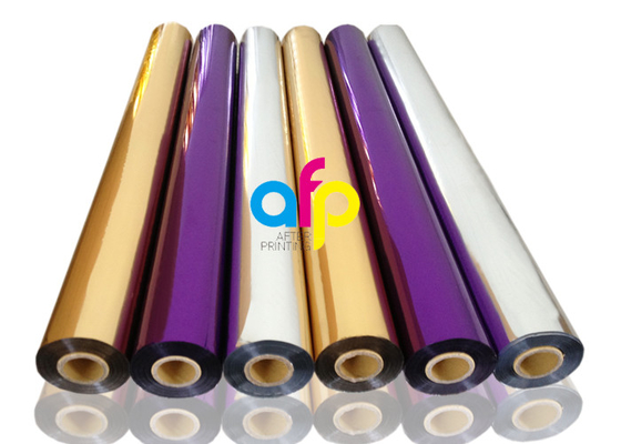 Aluminium d'estampillage chaud de papier superbe petit pain de taille de 640mm * de 120m épaisseur de 16 microns