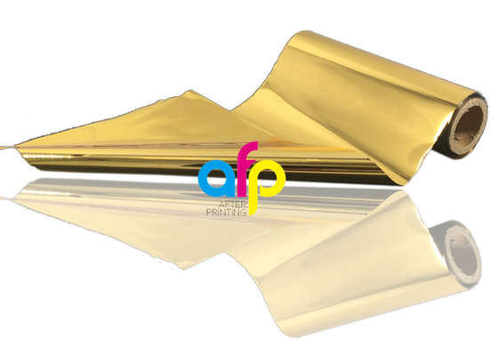 Feuille d'or d'estampillage chaude de les deux côtés, aluminium de transfert de chaleur de taille de 640mm * de 120m