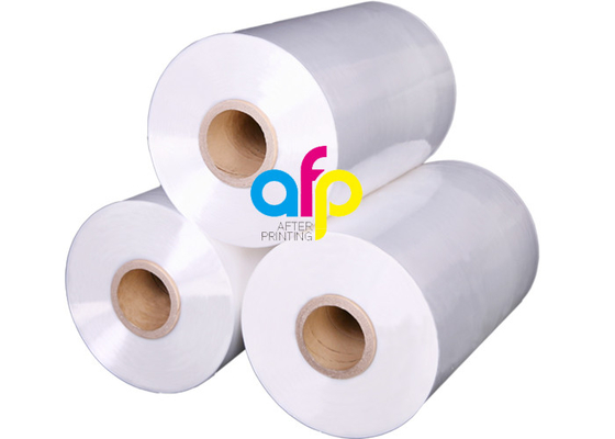 Film de rétrécissement clair de polyoléfine de 75 mesures Rolls petit pain Widht de 200mm - de 1600mm