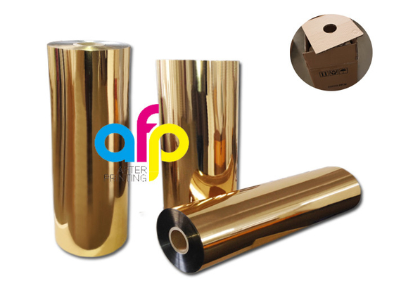 Film d'or/par argent métallisé imprimable de Bopp, petit pain métallisé de feuille de plastique
