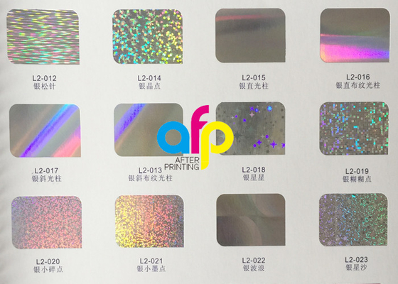Aluminium d'estampillage chaud d'adhérence d'arc-en-ciel olographe fort de laser pour les tissus