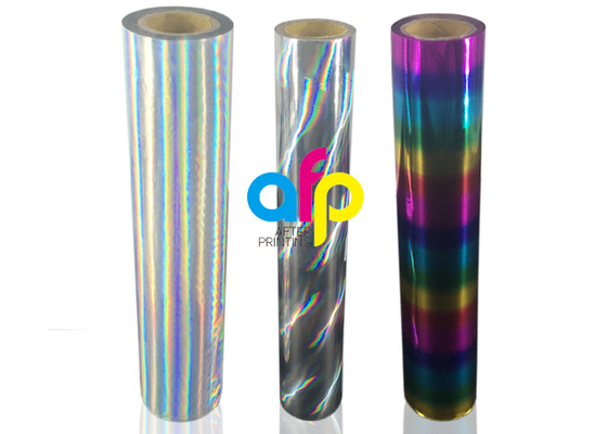 Aluminium d'estampillage chaud d'adhérence d'arc-en-ciel olographe fort de laser pour les tissus